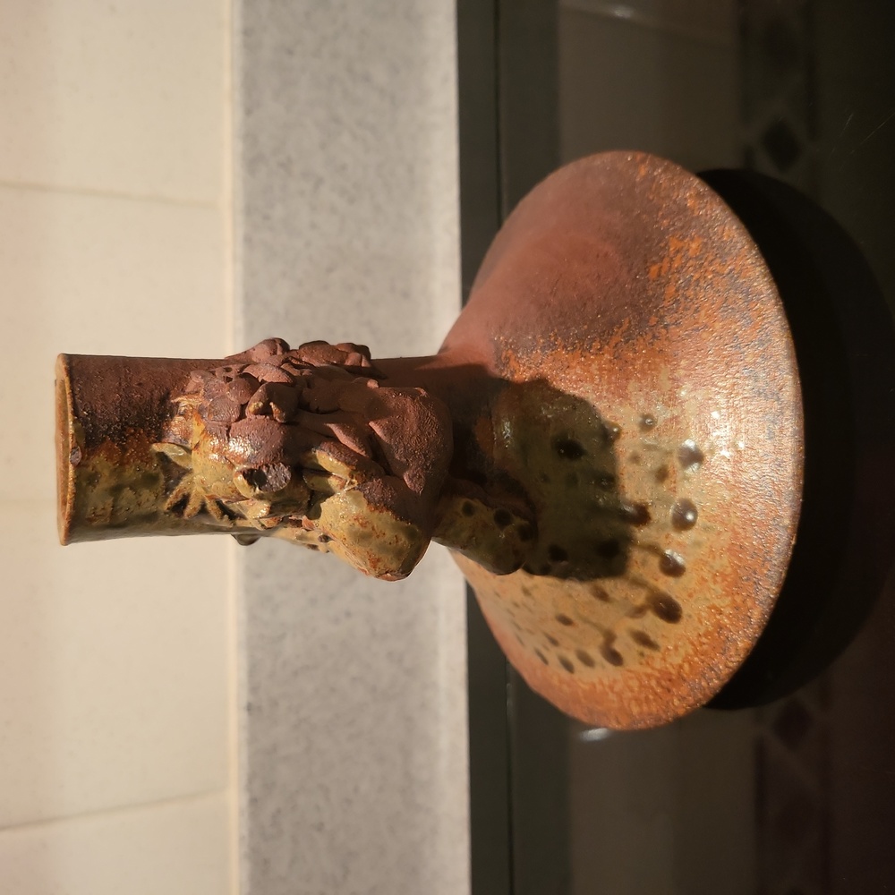 Vintage Studio Japanese Ceramic Dragon Vase with Chop Mark - Picture 2 of 13